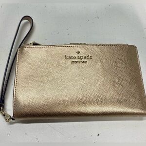 Kate Spade New York Gold Wristlet Wallet – NWOT